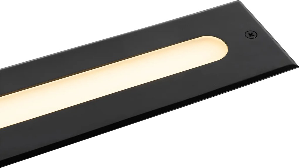 Комплект от 2 модерни наземни прожектора черни 50 см вкл. LED IP65 - Eline