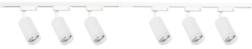 Спотово осветително тяло за релсова система PIPE 6xGU10/10W/230V, бяло