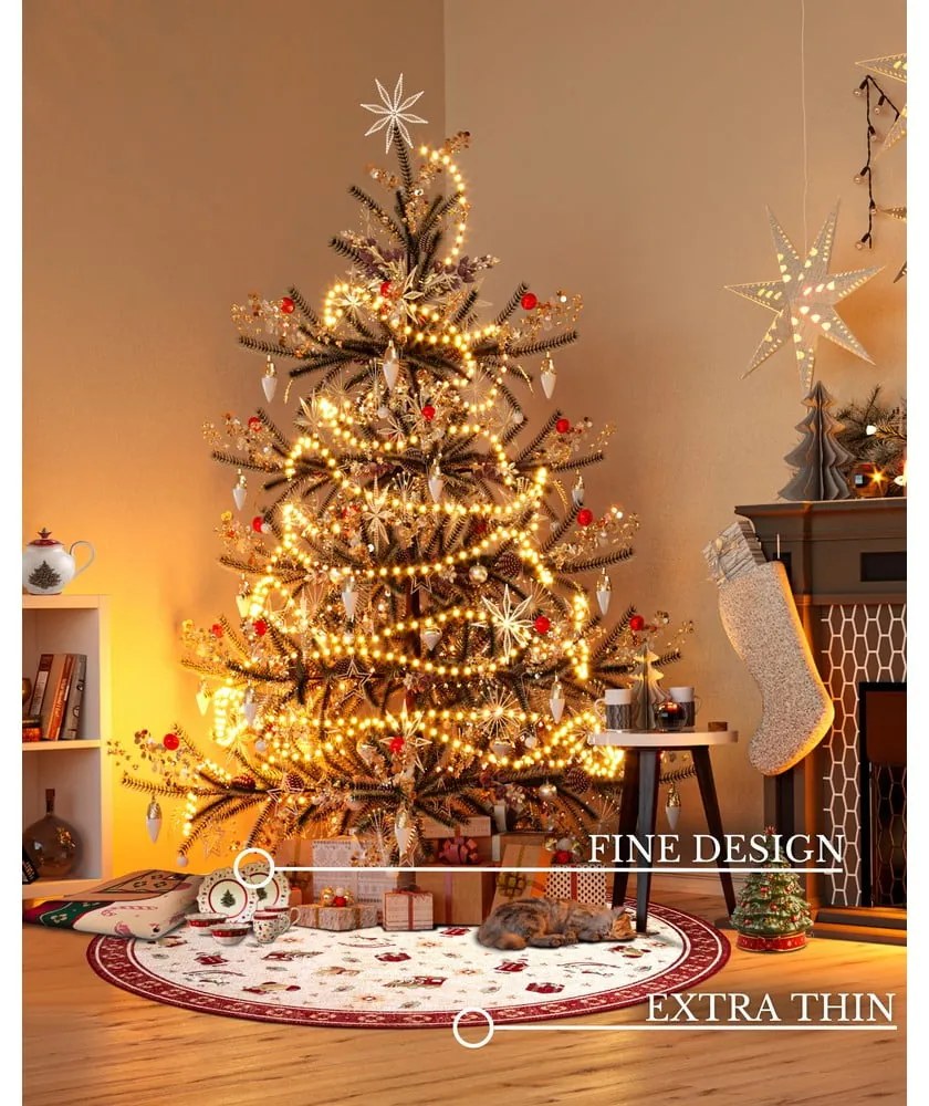 Червен кръгъл килим с коледен мотив със смес от памук ø 160 cm Toy's Delight Red Christmas – Villeroy&Boch