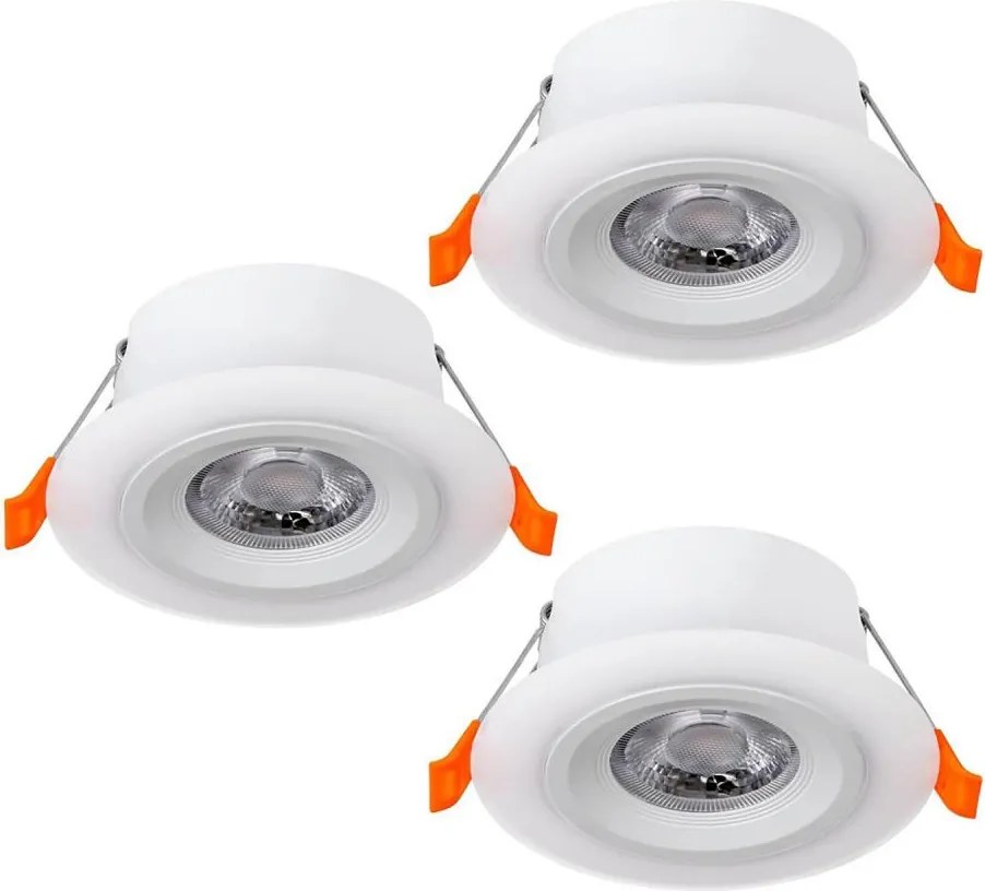 Eglo 900913 - Комплект от 3x LED вградени осветителни тела CALONGE 3xLED/4,8W/230V бели