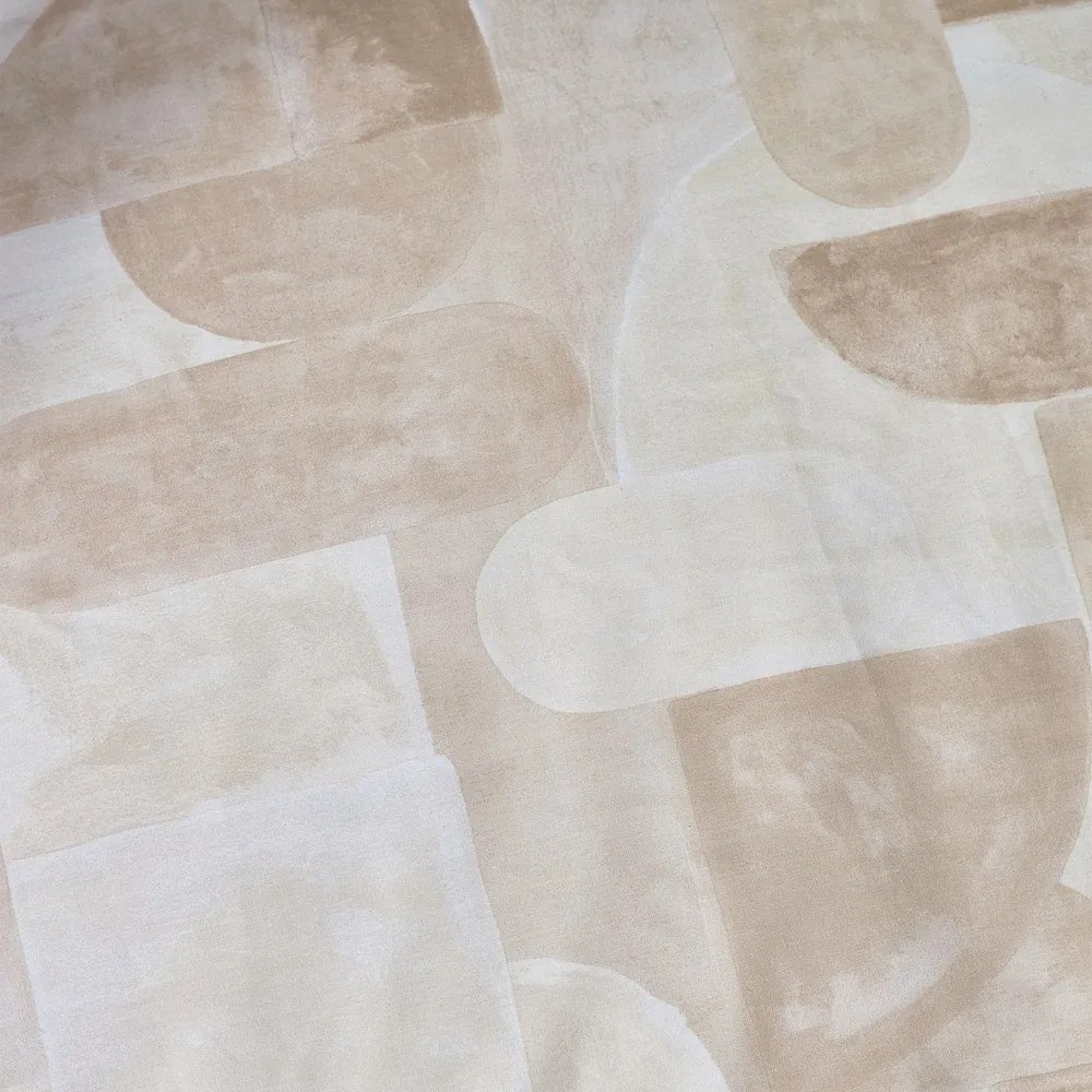 Бежово двойно спално бельо 200x200 cm Sloane Geo – Catherine Lansfield