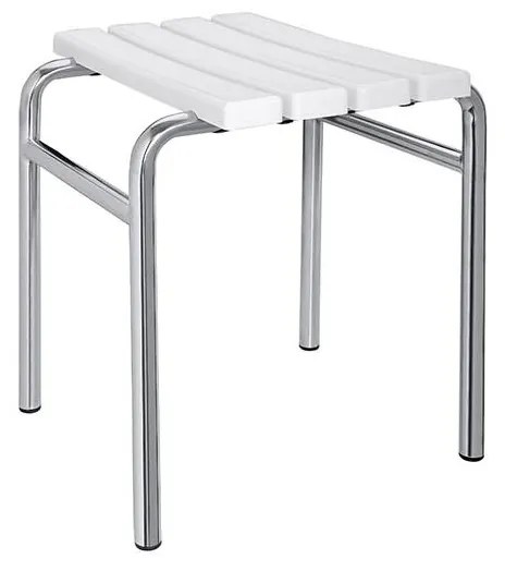 Столче 44x45 см сребристо/бяло