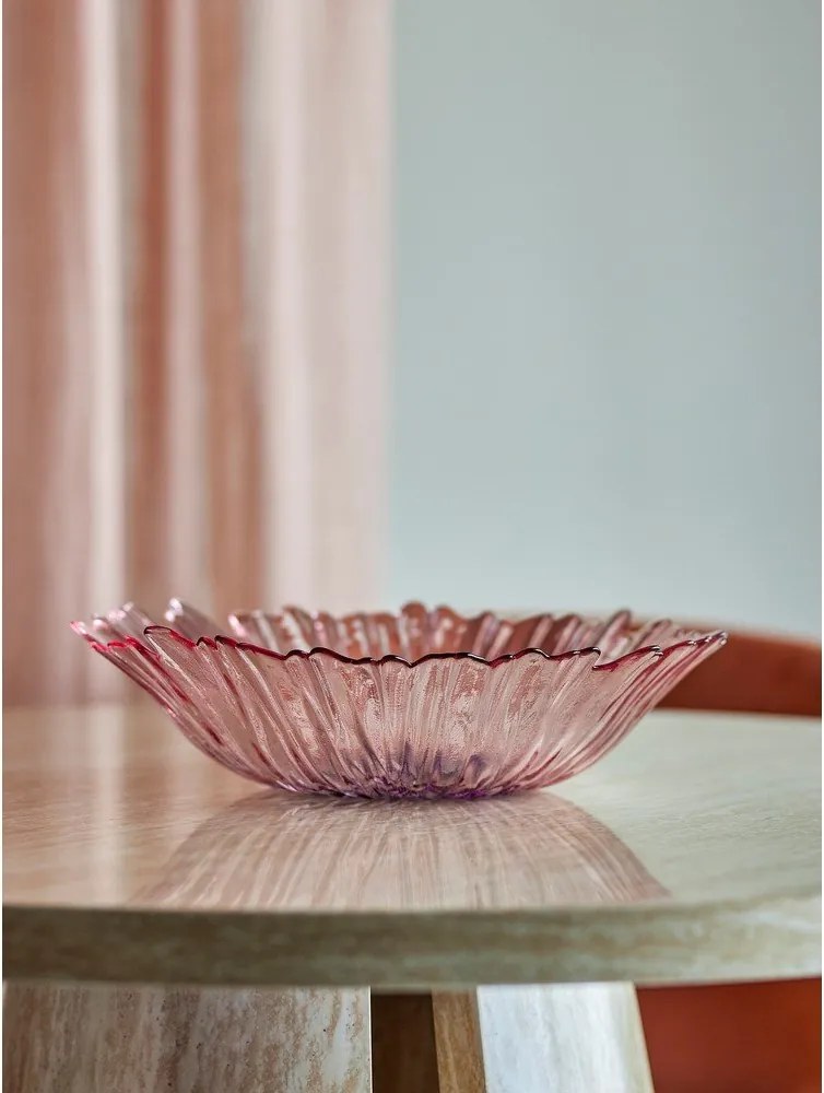Светлорозова стъклена купа ø 31 cm Mariko – Bloomingville