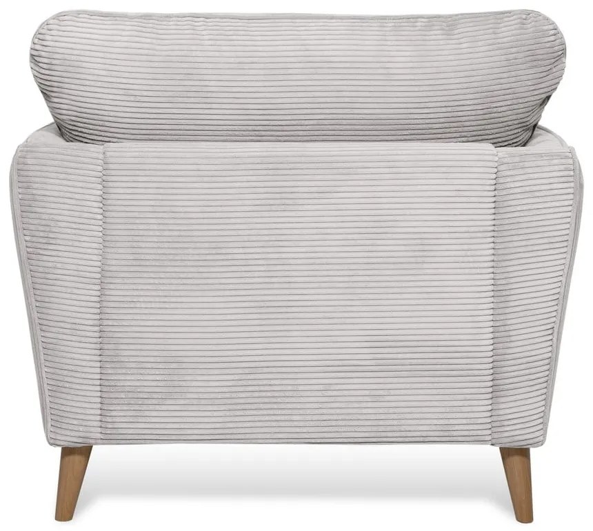 Светлосиво кресло от рипсено кадифе Paris – Scandic