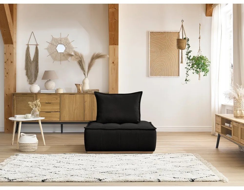 Черно шенилово кресло Elisa – Bobochic Paris