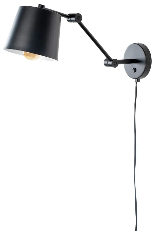 Черна стенна лампа Hajo – White Label