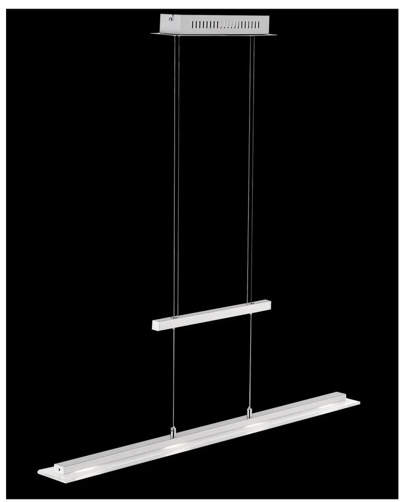 Метално LED затъмняващо се висящо осветително тяло в сребрист цвят Tenso – Fischer &amp; Honsel