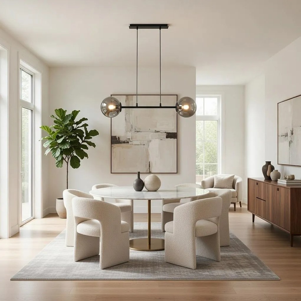 Полилей ФИОРЕ, черен/сив, 2xE27