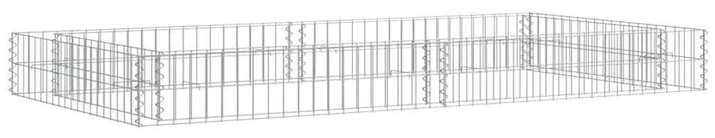 151312 vidaXL Габион повдигната леха, поцинкована стомана, 200x100x20 cм