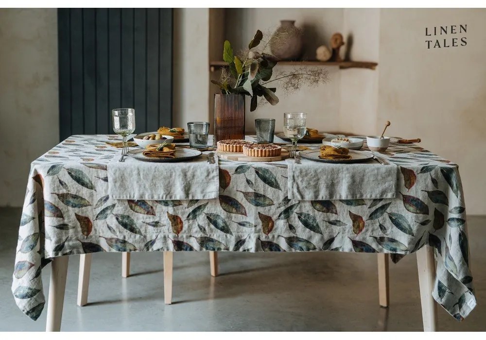 Ленена покривка за маса 140x140 cm Golden Fall – Linen Tales