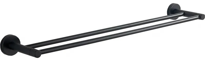Mexen Remo двойна закачалка за кърпи, черна - 7050725-70
