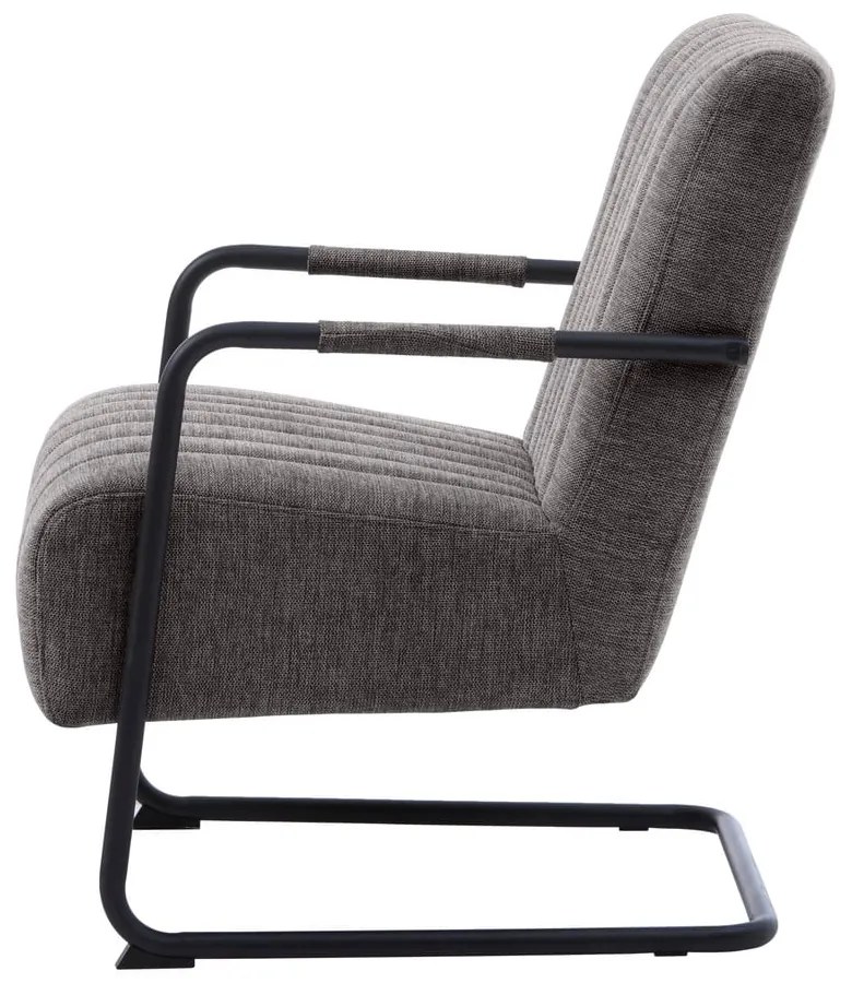 Тъмносиво кресло Trout – Unique Furniture