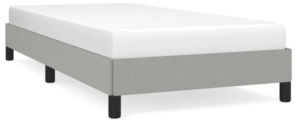 349821 vidaXL Рамка за легло без матрак, светлосива, 90x190см, единично, плат