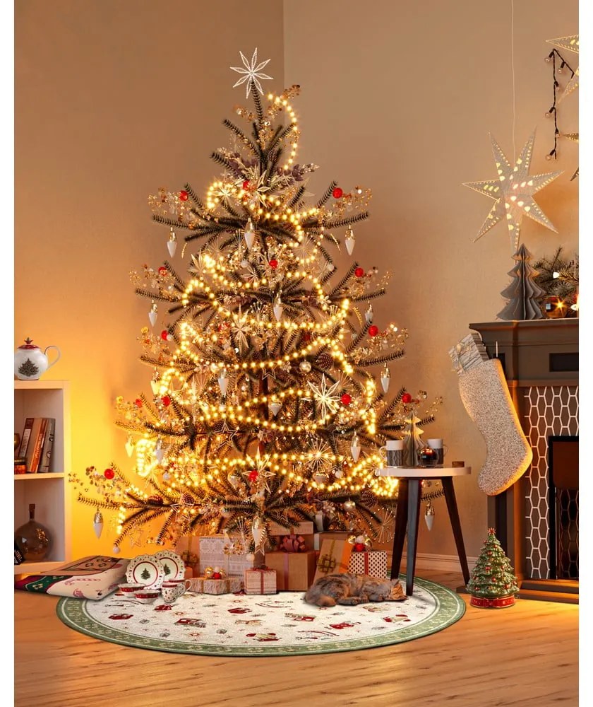 Зелен кръгъл килим с коледен мотив със смес от памук ø 160 cm Toy's Delight Green Christmas – Villeroy&amp;Boch