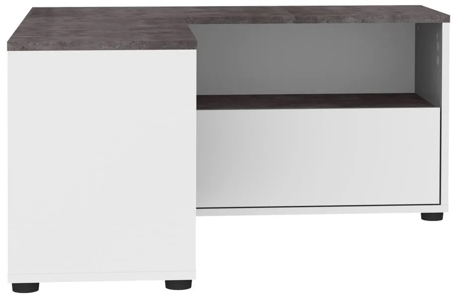 Сиво-бяла маса за телевизор от бетон 90x45 cm Angle - TemaHome