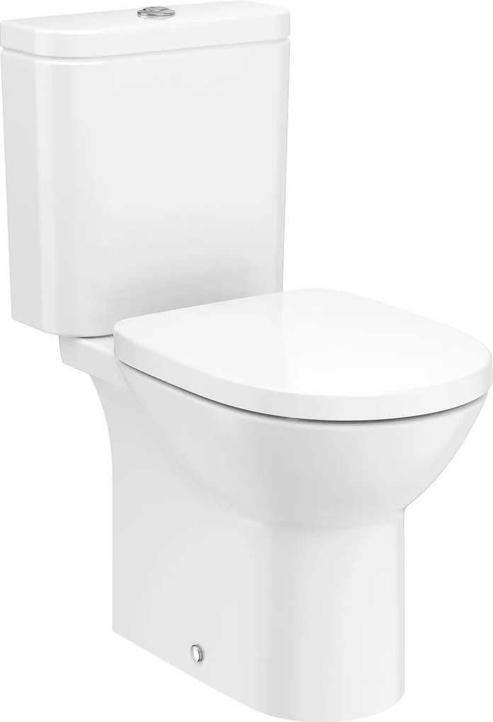 Тоалетна чиния за моноблок, Roca, A34299P000, двойно оттичане, Rimless, 35x65.5 x76см