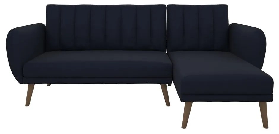 Тъмносин ъглов разтегателен диван Brittany - Novogratz