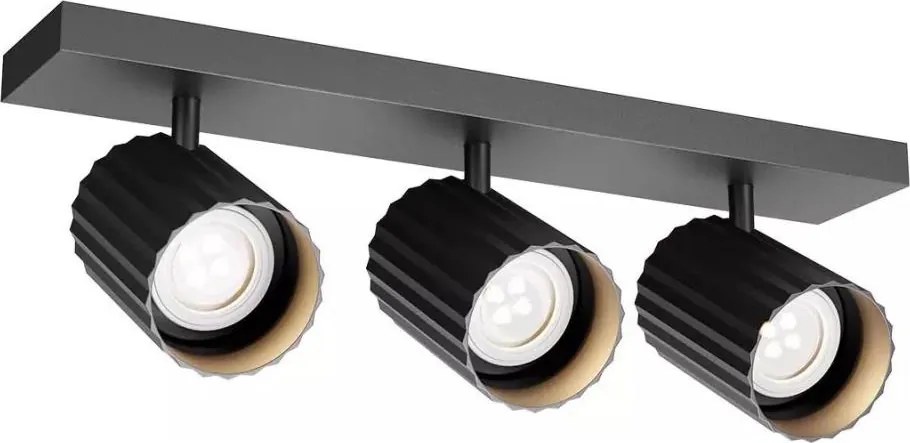 Redo 01-3406 - Точково осветително тяло DELPHI 3xGU10/7W/230V черно