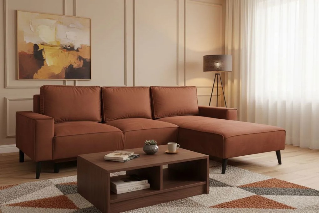 Ъглов диван Junction-Portokali-Left