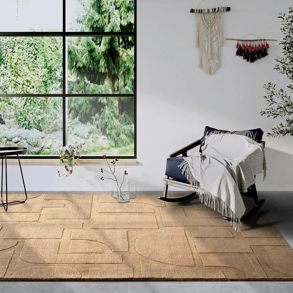 Бежов ръчно изработен вълнен килим 190x280 cm Alexis – Villeroy&amp;Boch