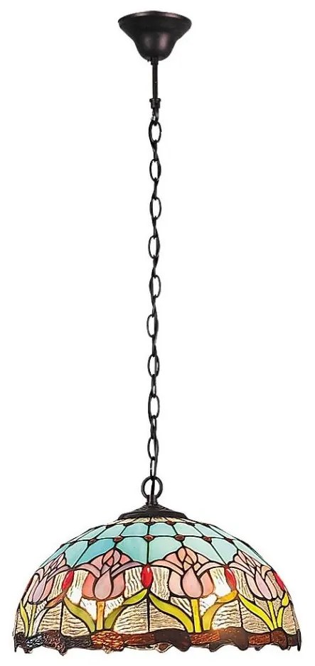 Brilagi - Тифани витражен полилей на верига LORAS 2xE27/60W/230V