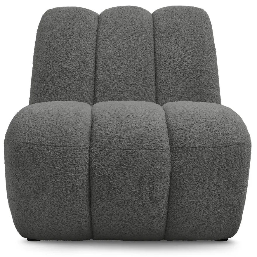 Тъмносиво кресло от прежда с примки от букле Janissaire – Bobochic Paris