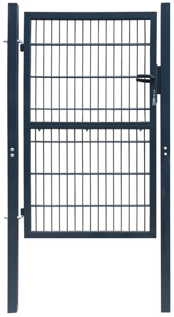 Градинска 2D врата (единична) 106 х 230 см, сив антрацит