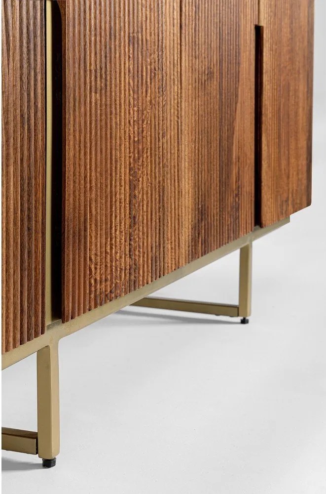 Скрин от масивно манго в златист цвят/в естествен цвят 160x75x40 cm Vilas – Bizzotto