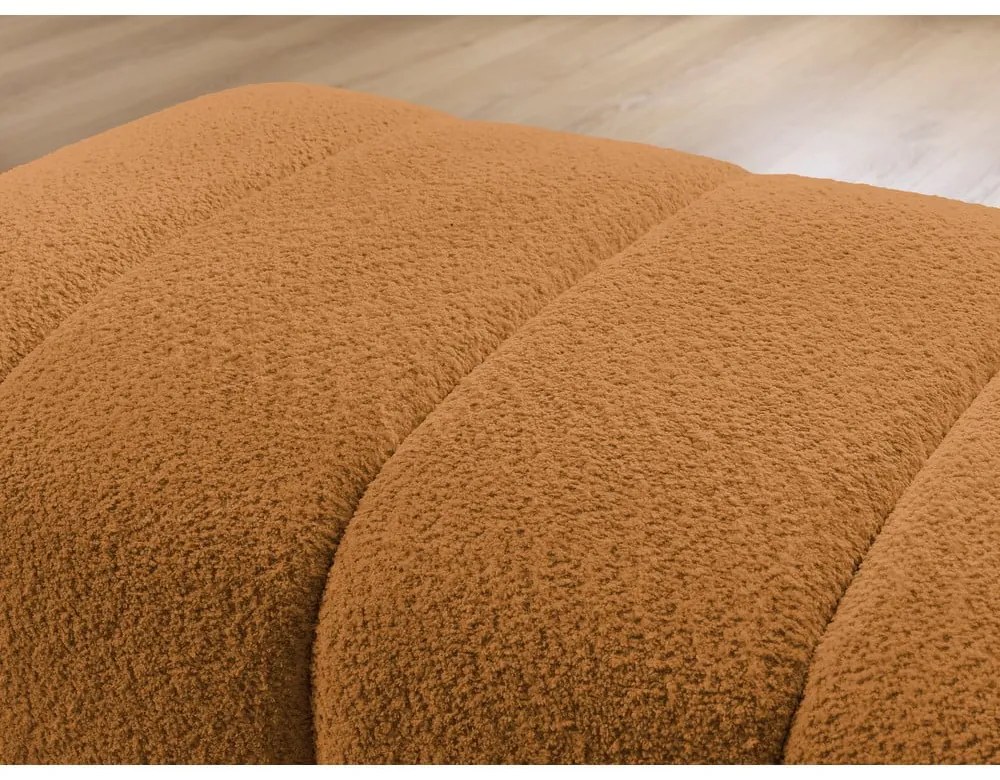 Табуретка от прежда с примки от букле в цвят горчица Annecy – Bobochic Paris