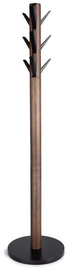 Черна дървена закачалка от естествен каучук Flapper - Umbra