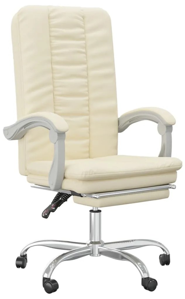 349720 vidaXL Наклоняем офис стол, кремав, изкуствена кожа