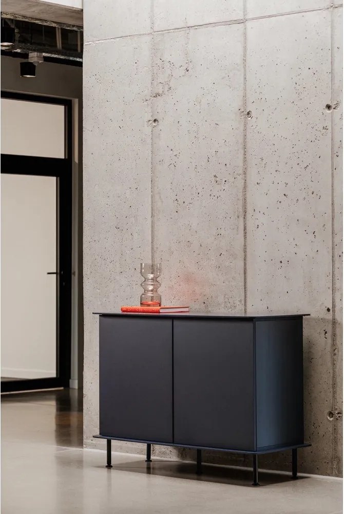 Тъмносин скрин с отвор за кабели 120x88x50 cm Suumo – noo.ma