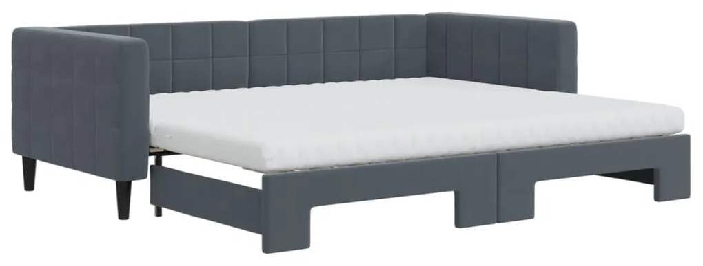 3196716 vidaXL Легло за спане с ракла без матрак, 90x200 см, кадифе