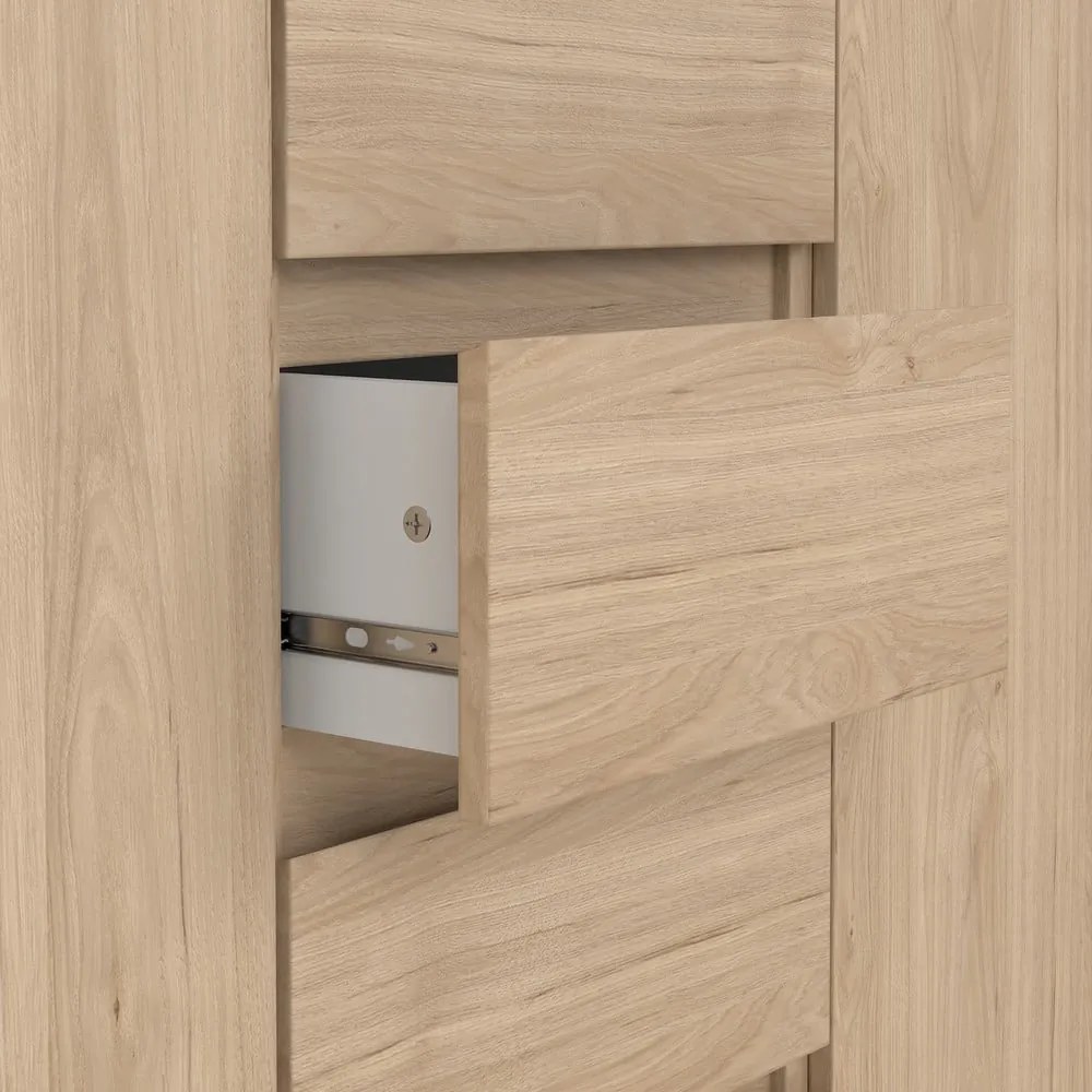 Скрин от дъбов декор в естествен цвят 121x91x50 cm Naia – Tvilum