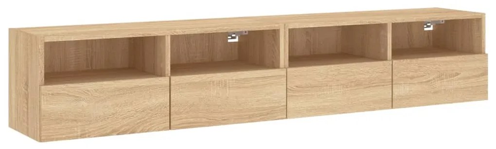 836873 vidaXL Стенни ТB шкафове 2 бр сонома дъб 80x30x30 см инженерно дърво