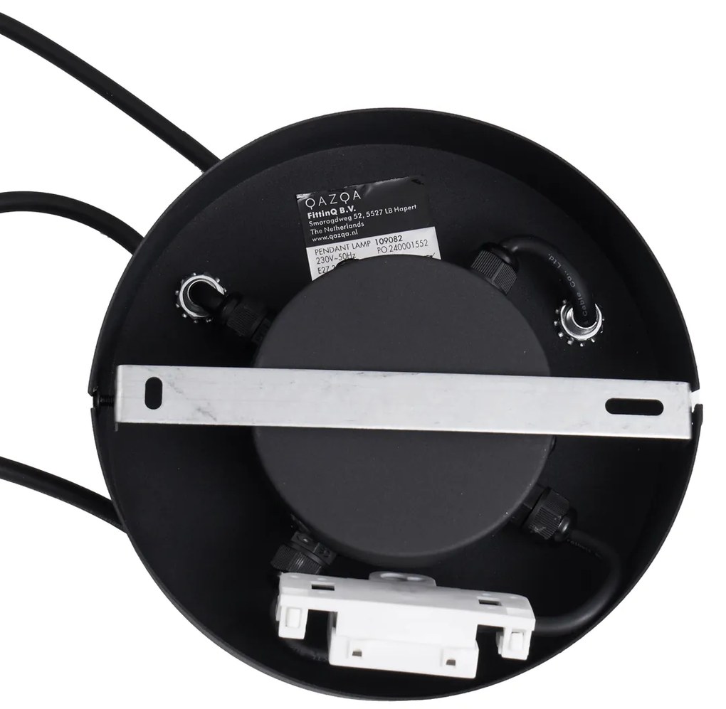 Външна висяща лампа черна 3 светлини IP44 - Cava