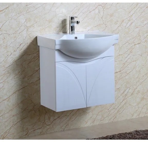Конзолен PVC шкаф ICP 6076 с умивалник, 60x46x60см