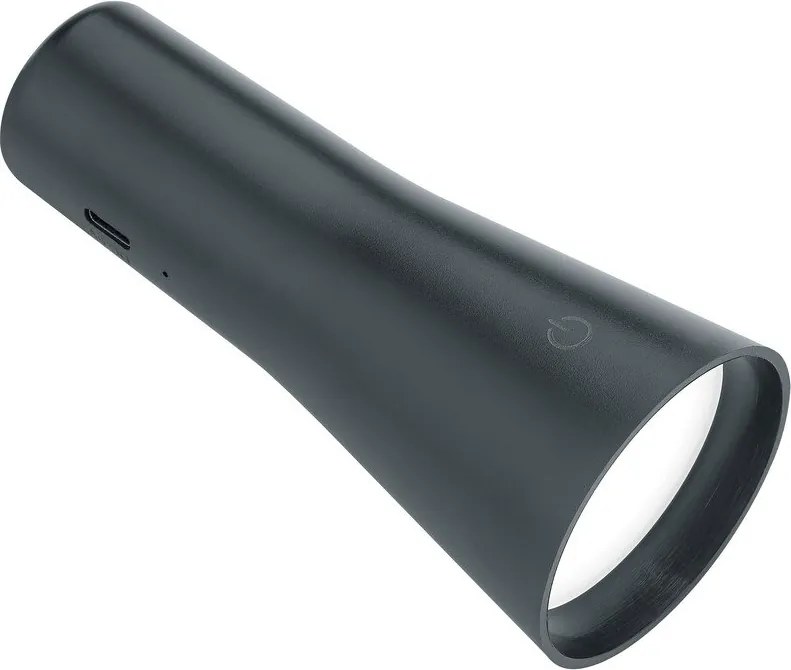 Матово черно метална LED настолна лампа (височина 36 cm) Maxi – Reality