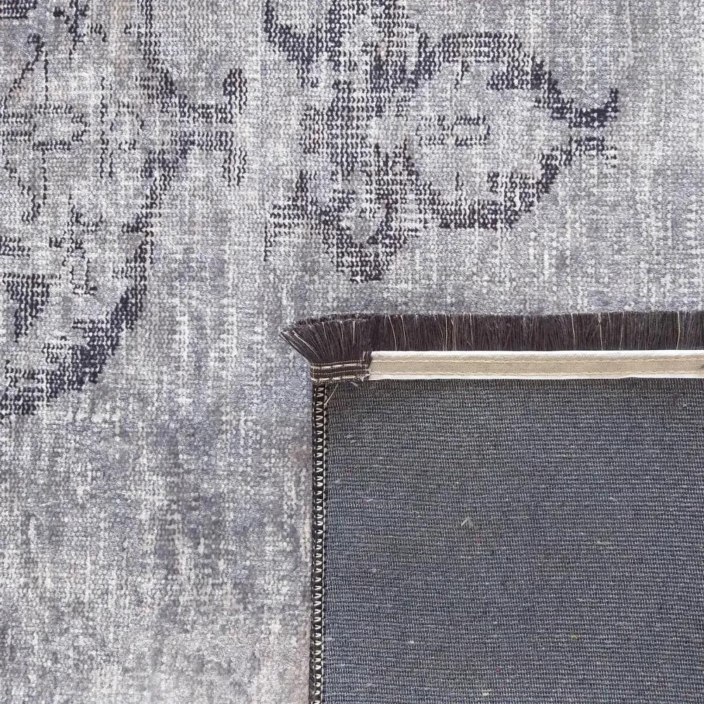Сив килим с ориенталски десен Ширина: 60 ​​см | Дължина: 100 см