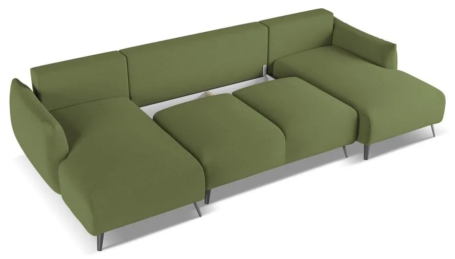 Зелен ъглов диван Malie – Makamii