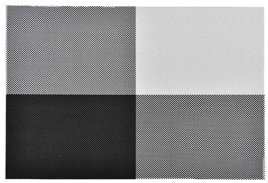 Черно-бяла пластмасова подложка 2 бр. 30x45 cm Chess - JAHU collections