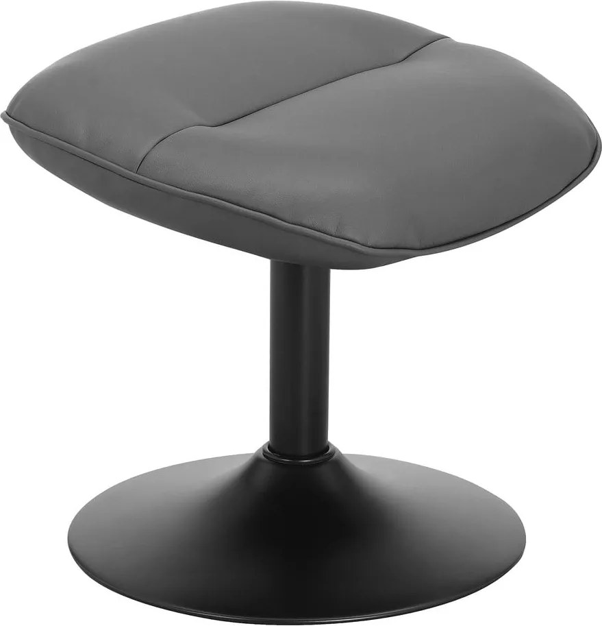 Сив релаксиращ фотьойл с табуретка от изкуствена кожа Istad – Støraa