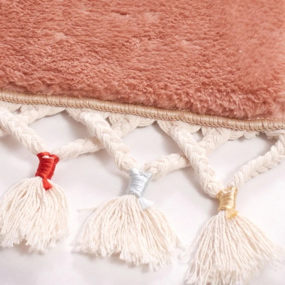 Кафяв килим за баня 100x120 cm Tuft – Foutastic