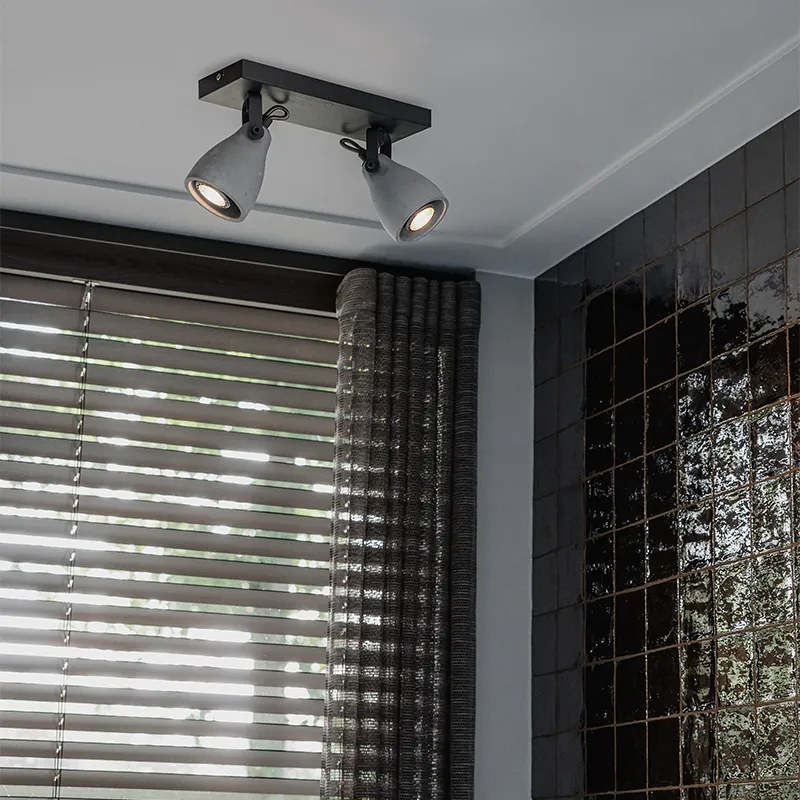 Индустриален прожектор сив бетон 2-светлина - Creto