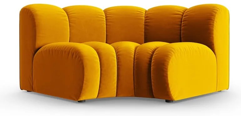 Жълт кадифен модул за диван (променлив) Lupine – Micadoni