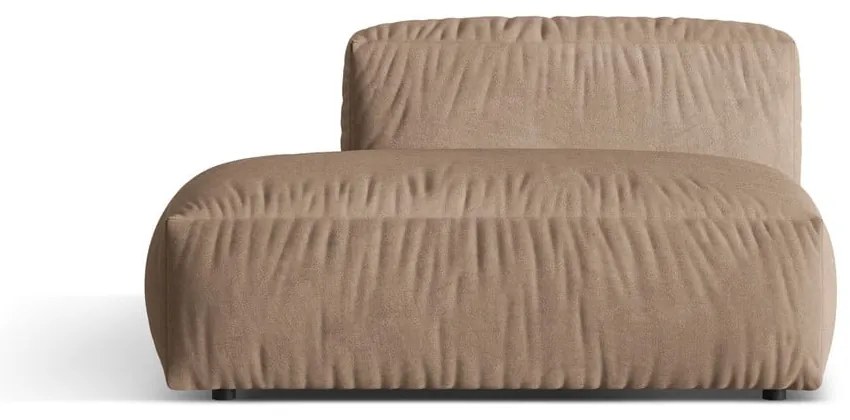 Светлокафяв кадифен модул за диван (ляв ъгъл) Martina – Micadoni