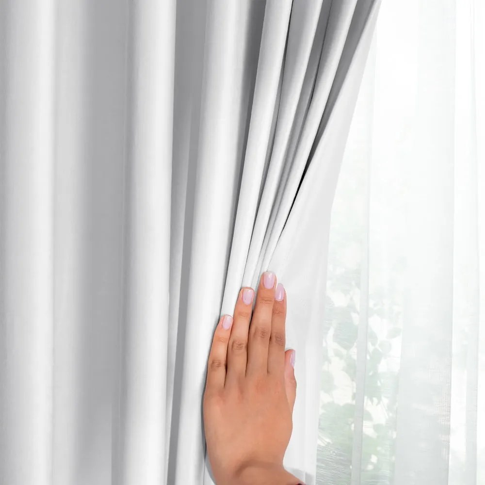 Бяло dimout перде 140x270 cm Pleat – Restilo