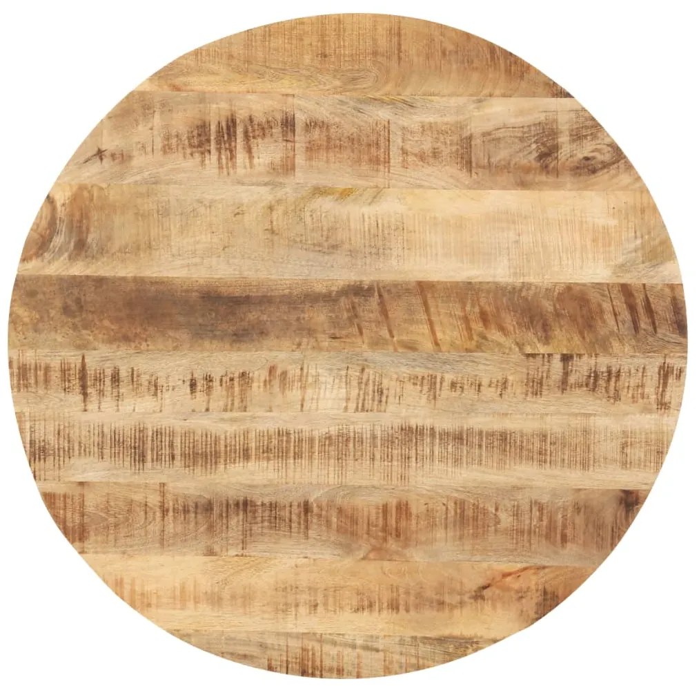 286005 vidaXL Плот за маса, мангово дърво масив, кръгъл, 25-27 мм, 50 cм