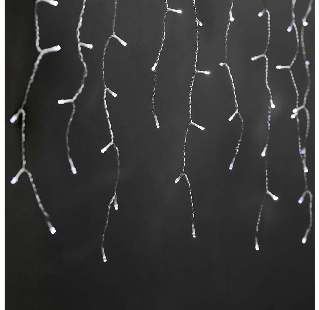 Nedis CLLC180C - LED коледен завеса 180 LED, 7 функции, 10,9м, IP44, студена бял