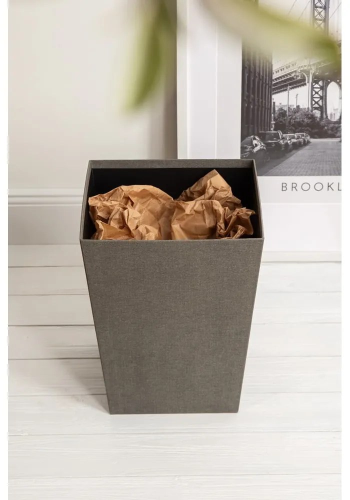Сиво кошче за боклук Sofia Canvas Paper Laminate – Bigso